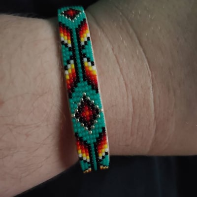 Native American Beaded Bracelet - Etsy