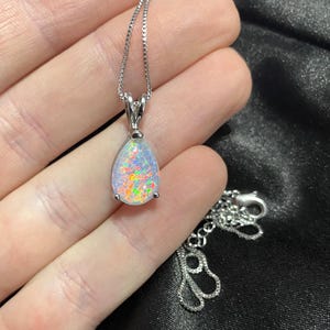 Delicate Gioielli Di Gioielli Minimalista Fuoco Opal Semplice In - Foto 3