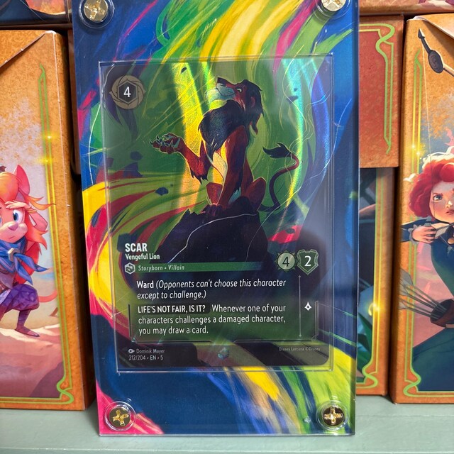 Disney Lorcana Shimmering Skies Scar Vengeful Lion 212/202