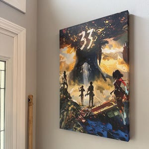 Clair Obscur Expedition 33 Inspired Oil Paint Design Fan Art Print