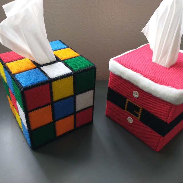 La boîte à mouchoirs Rubik's cube  Tissue box covers, Rubiks cube, Tissue  boxes