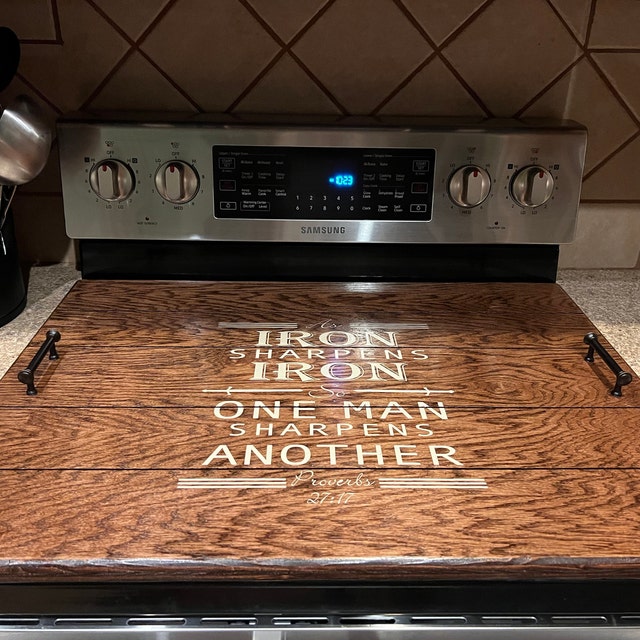 Stove top cover/Dark Walnut/Distressed Serving tray/Stovetop Cover/Woo –  Sawyer Custom Crafts