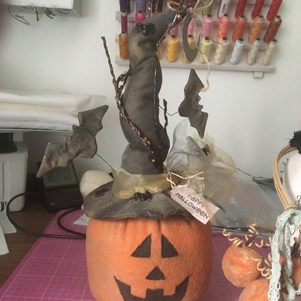 Primitive Halloween PATTERN JOL Witch Bat Moon - Jack O Lantern ...
