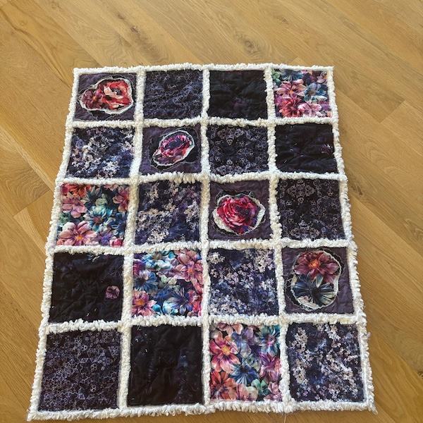 Reversable Rag Quilt Pattern Double-sided Rag Quilt Tutorial PDF | Reversible Baby Quilt Pattern ...