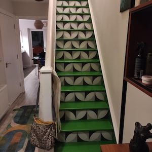 Turquoise Floor Decals, Vinyl Tile Stickers, Floor Tile Sticker, Peel and Stick Floor Tile, Vinyl Flooring. Pack of 9.