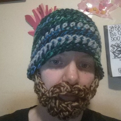 Instant Download Pattern for Crochet Bearded Beanie Sizes Newborn to ...