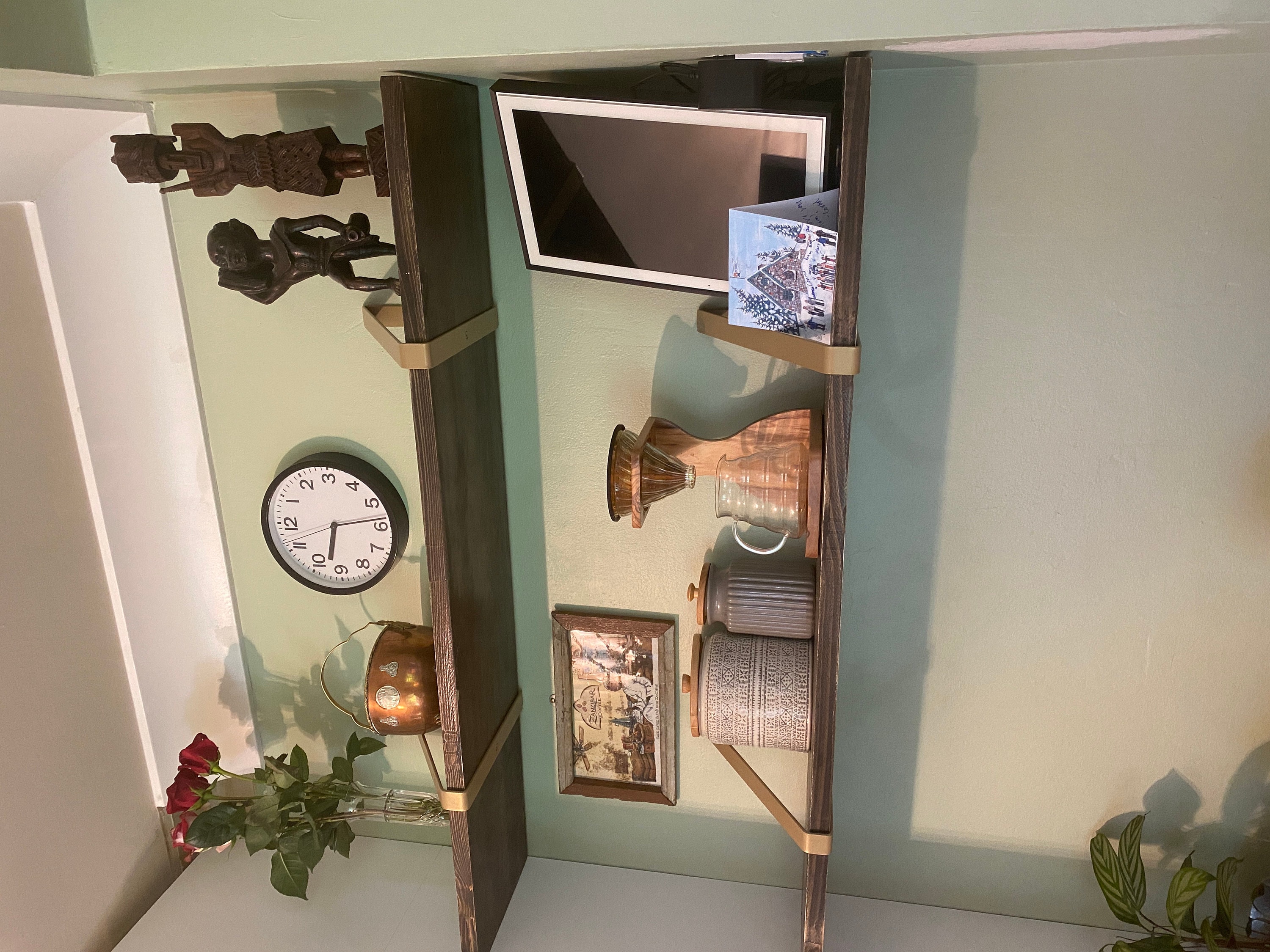 Metal Brackets for Shelf Champagne Gold Color Shelf Bracket