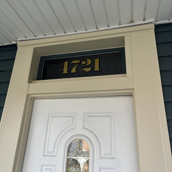 Transom Window Lettering Transom Address Numbers - Color Options - House Home Building Office ...