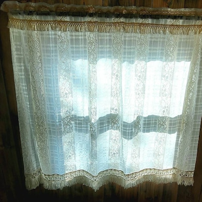 Shabby Chicvictorian Country Cottage Rustic Curtain Vintage - Etsy