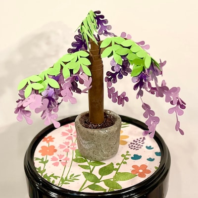 Mini Wisteria Tree Papercraft Template for Cricut and Silhouette SVG ...