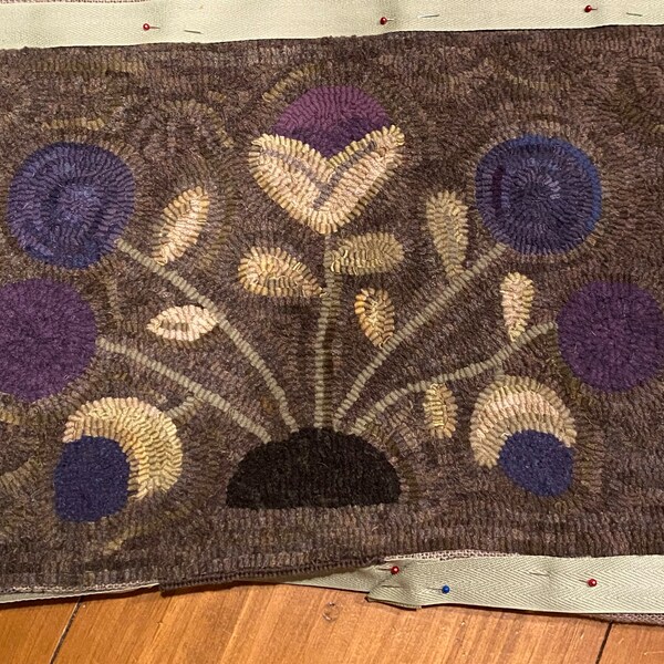 Primitive Folk Art Rug Hooking Pattern Sunflowers & Pumpkins - Etsy