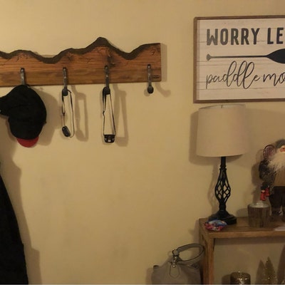 Rustic Hand Forged Cowboy Hat Rack Gift Ranch/barn - Etsy