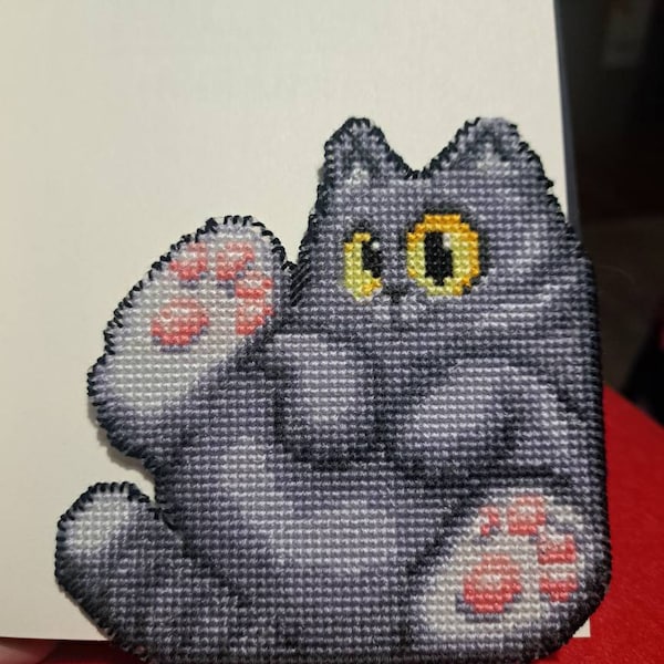 Gray Cat Corner Bookmark Cross Stitch Pattern Download PDF Cat Cross ...