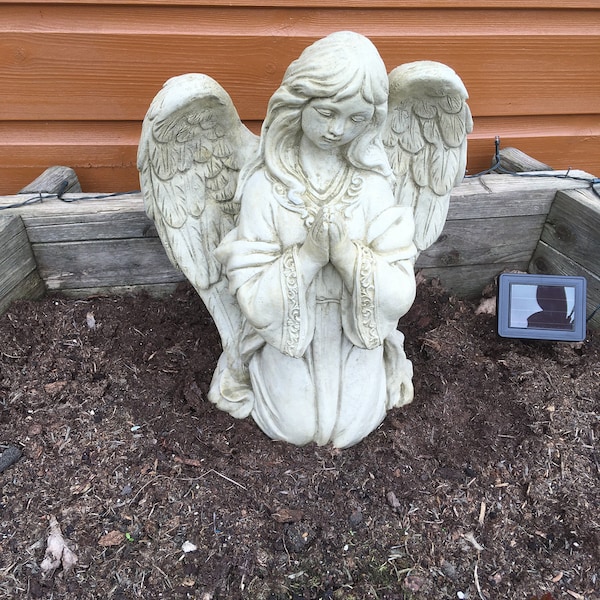 Stone Garden Praying Angel Woman Girl Statue Ornament - Etsy