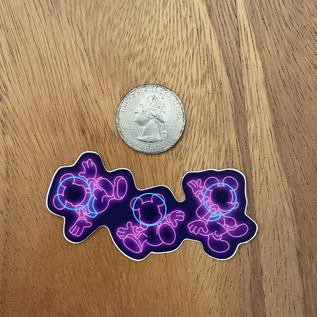 Astro Mickey Sticker: Neon Star Trader, Waterproof Vinyl - Etsy