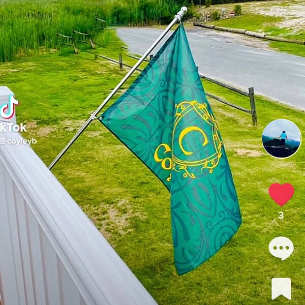 Personalized Custom Flag With Family Name in Coat of Arms Print, 3x5 Ft ...