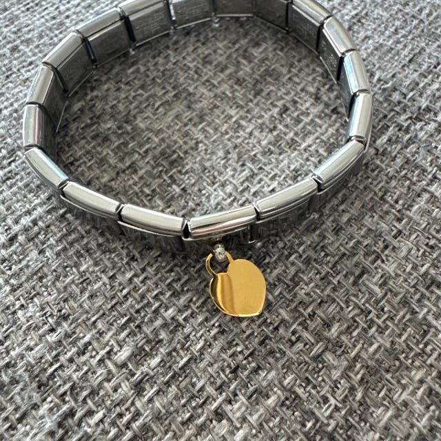 Dangle Italian Charm Classic 9mm Stainless Steel With 18K