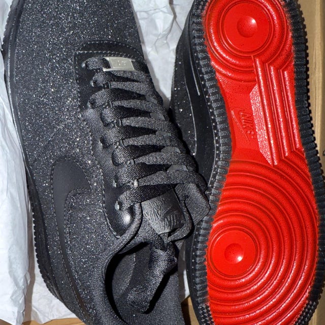 Air Force 1 Black Glitter - Etsy