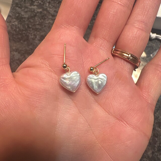 Heart Baroque Pearl Earrings • Heart Pearl Statement