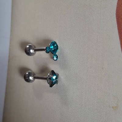 Little Princess Tragus & Helix Earring Stud – 16g, 1/4", Cubic Zirconia, Surgical Steel