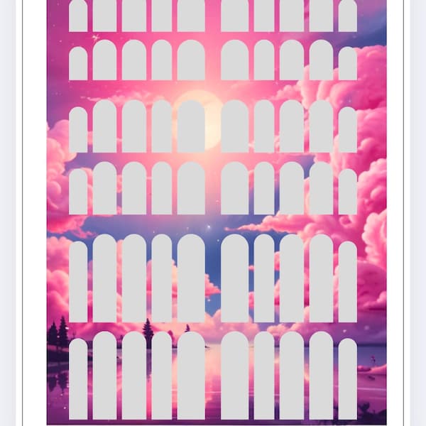 French Nail Template, Nail Decal Template, Round Nail Decal, Nail Art