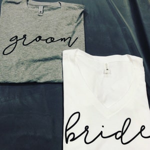 Bride and Groom Shirt Set. Hubs & Wife Shirts. Honeymoon - Etsy