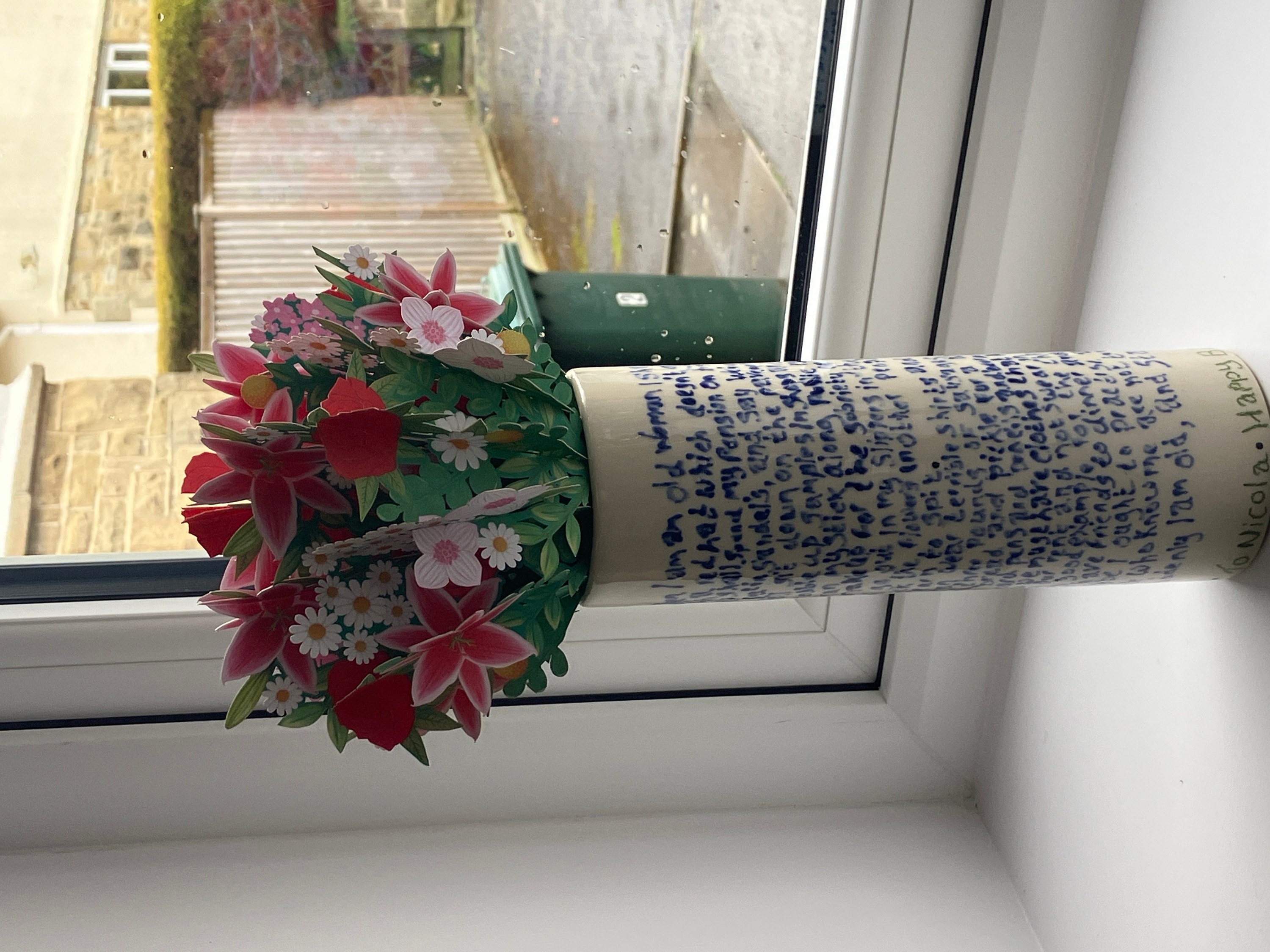 Cherry Bouquet - Pop Up 3D Card Father&#39;s Mother’s Day Birthday Valentines Wedding Anniversary Thank You Keepsake Blossoms will Last All Year