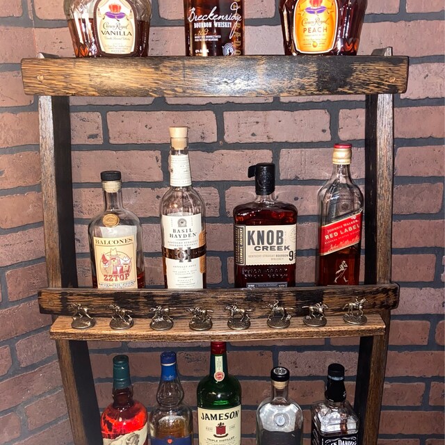 Blantons Display Shelf/whiskey Barrel Cabinet/bourbon Liquor Cabinet/unique  Bourbon Gifts/home Bar Shelves/whiskey Rack DISPLAY ONLY 