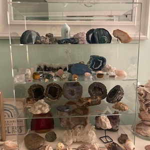 Acrylic display cabinet with lock for sale