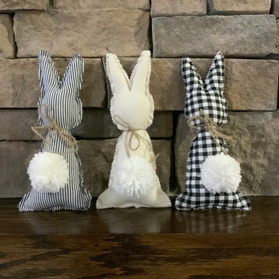 Farmhouse Fabric Easter Bunnies - Etsy