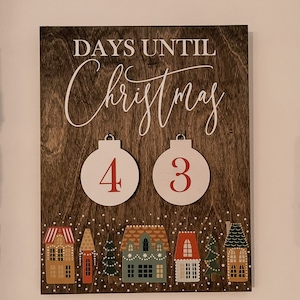 Christmas Countdown Sign, Days Until Christmas Sign, Early Christmas ...