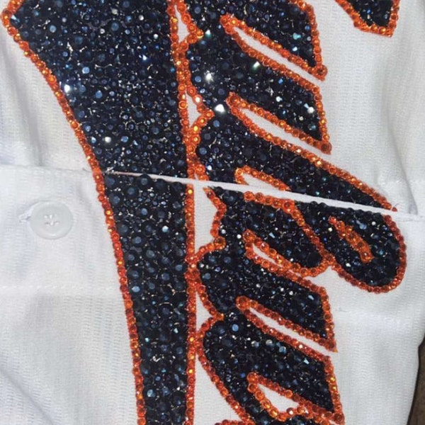 Blinged Custom Rhinestone Jersey - Etsy