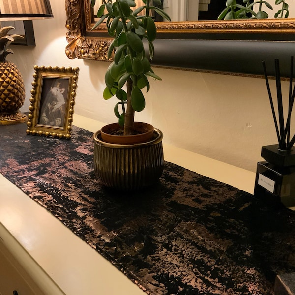 Image showcasing Custom Table Runner, Velvet Textured Table Runner, Modern Table Runner ...