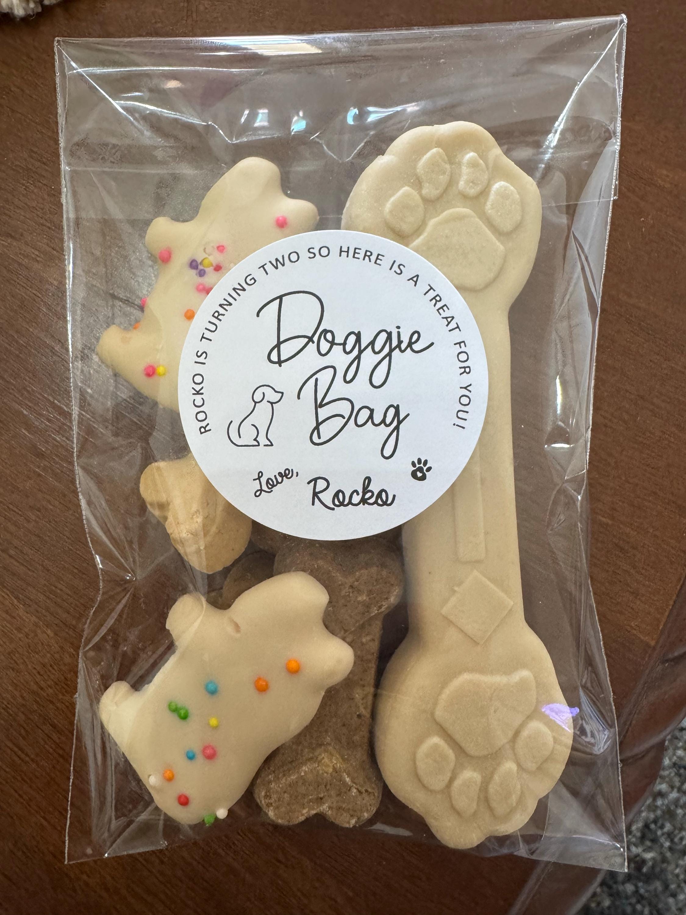 20 Doggie Bags Wedding Favors Stickers Custom Personalized, Dog Treat Pet Bags Labels Wedding, I Do Too, We Do Too, Pet Wedding Favors