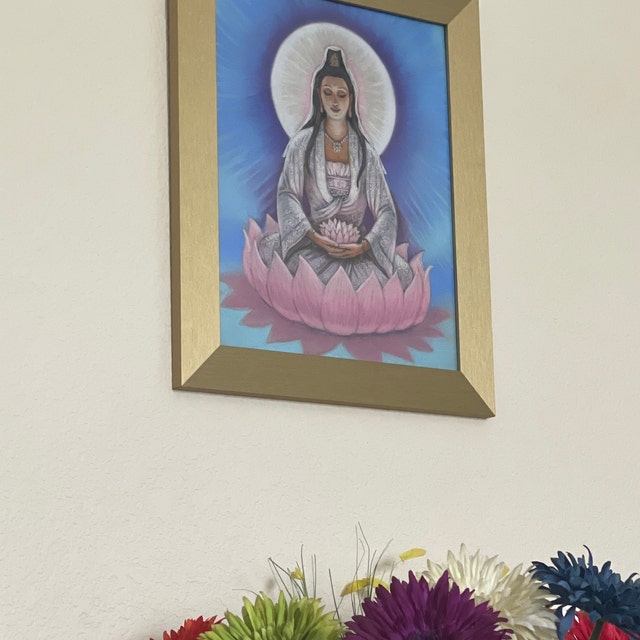 Buy KUAN YIN Pink Lotus Meditation Zen Buddhist Yoga Spiritual