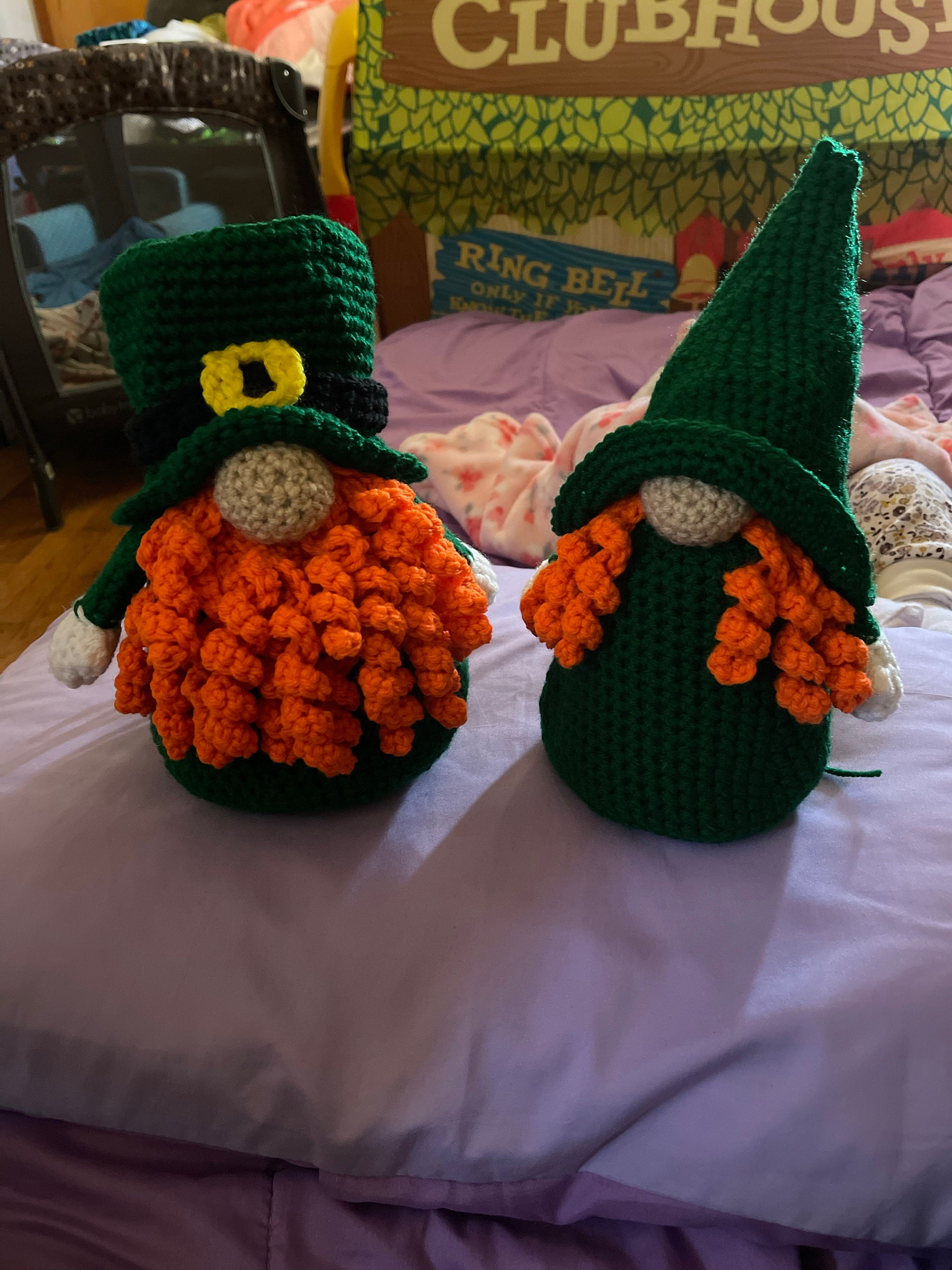 St Patricks gnomes couple crochet pattern, Holiday gnomes pdf