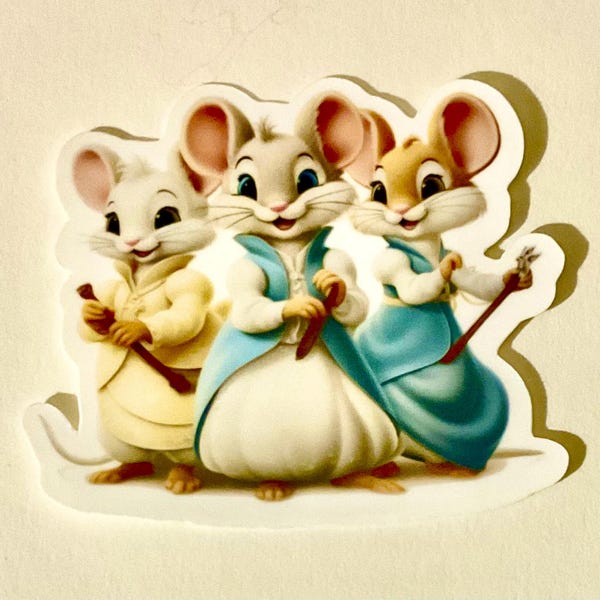 Cinderellas Mice & Lucifer Sticker, Mice Sticker, Cinderella Sticker - Etsy