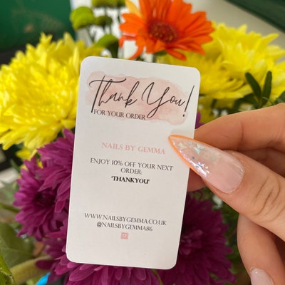 Business Thank You for Your Order Insert Card Template. EDITABLE Parcel ...