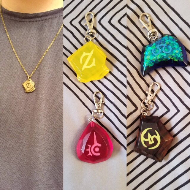 クリアサムライソウルクリスタル：暗闇で光るFF14ジョブストーン JSKY1