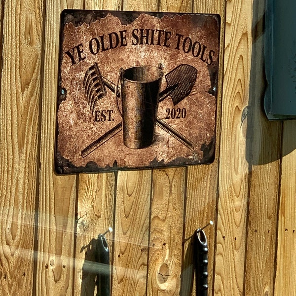 Personalized Rusty Look Garden Sign - Etsy
