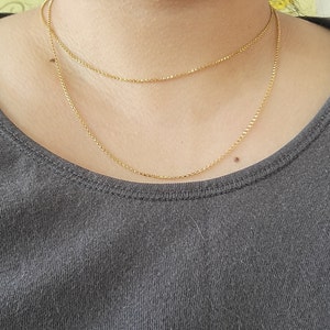 Gold Chain Necklace 14k Gold Fill 1mm 