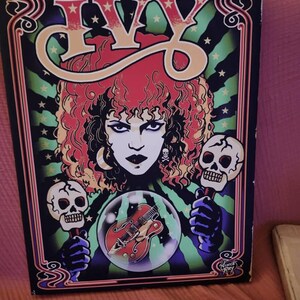 Vince Ray Print on Canvas of Poison Ivy From Legendary Band the