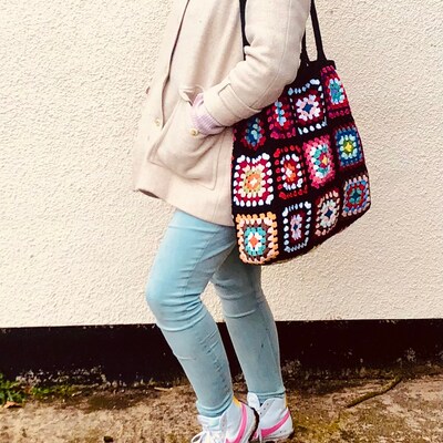 Crochet Tote Bag XXL Size Extra Large Tote Bag Afghan - Etsy