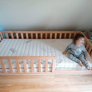 Toddler Bed With Slats Floor Bed Kids Bed Wood Bed Etsy