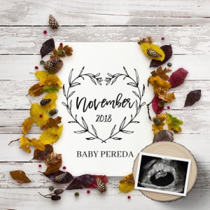 Download Pregnancy Announcement flat lay photo prop Nursery art | Etsy