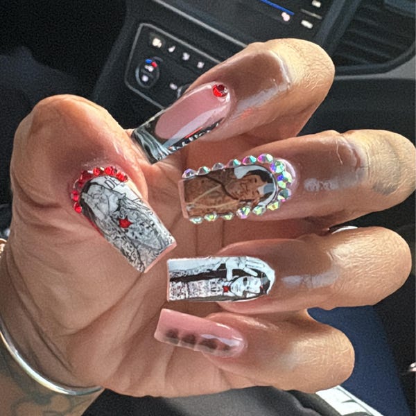 Round Nail Decal Template Printable Nail Art (instant Download) Etsy