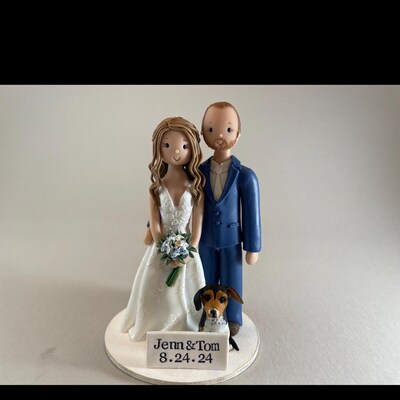 Bride & Groom Customized Mariachi Wedding Cake Topper by MUDCARDS - Etsy