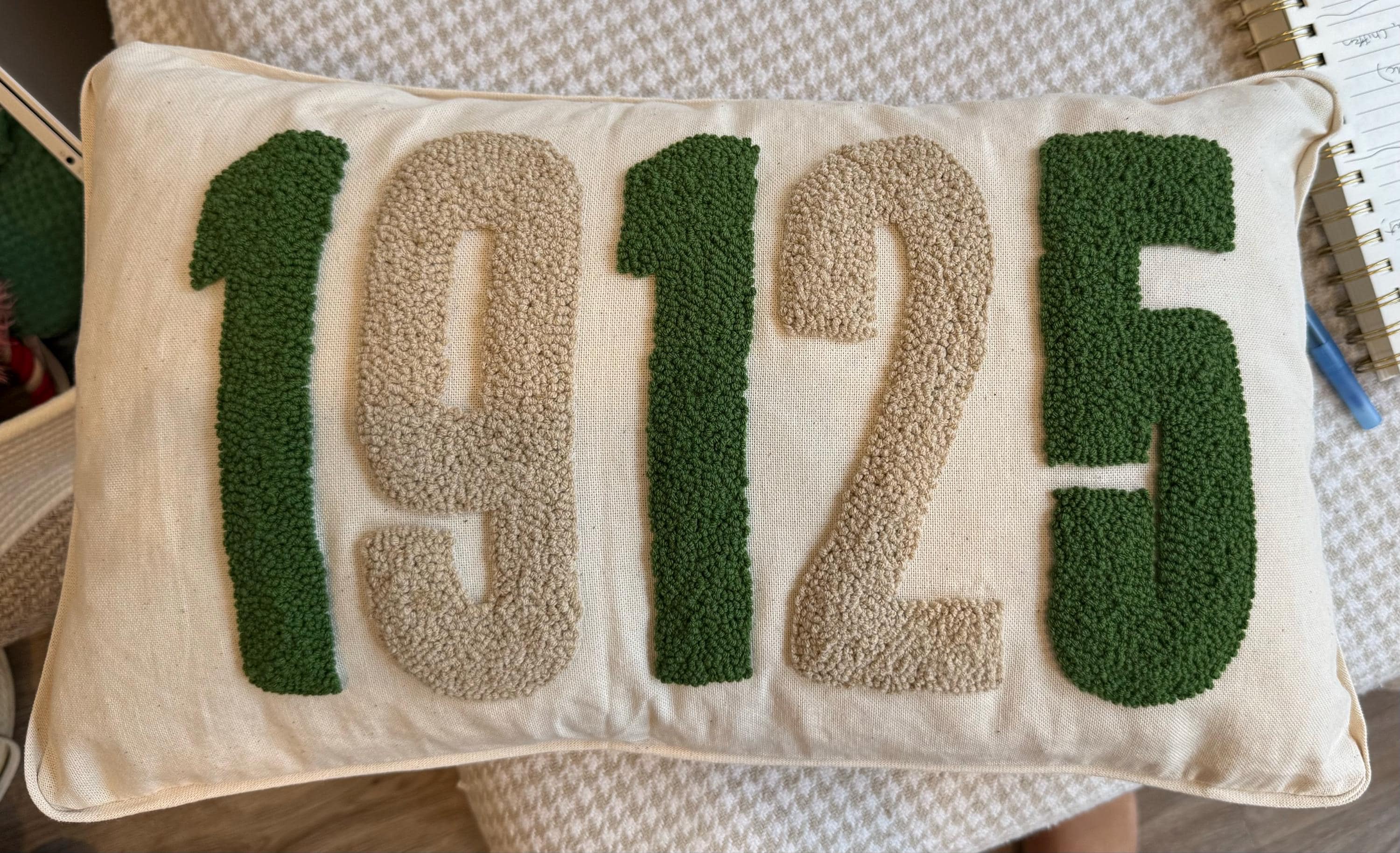 Zip Code Pillow, Housewarming Gift, Punch Needle Custom Pillow, Personalized New Home Gift, Custom Cushion, Gift for Couple, First Home Gift