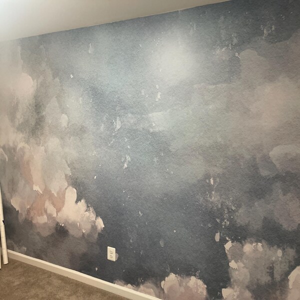 Blue Sky Clouds Wallpaper Mural, Kids Room Decor, Peel and Stick - Etsy