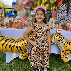 Girls tiger print dress hotsell